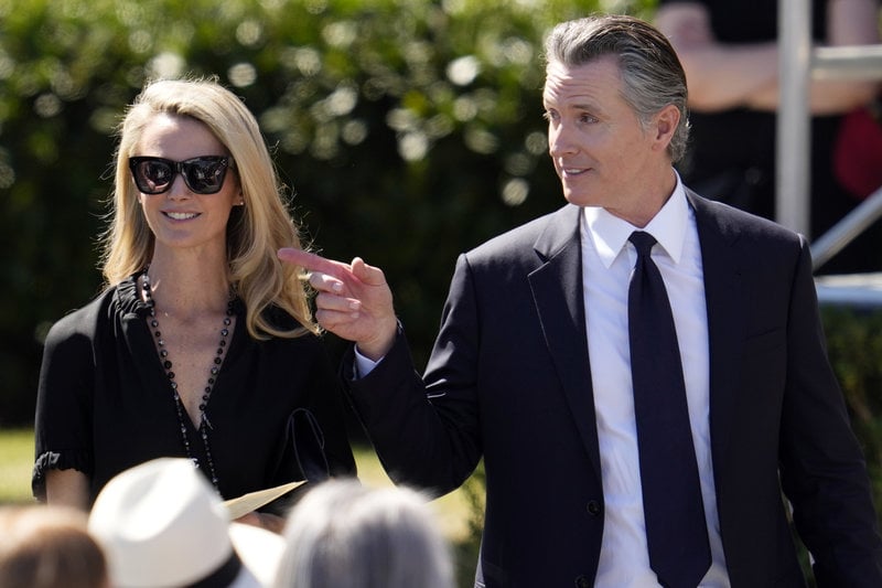 Gavin Newsom med hustrun Jennifer Siebel Newsom. Foto: Godofredo A. Vásquez